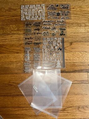 Clear Craft Stamps & Storage Sleeves - Transparent Stamp Set NWY